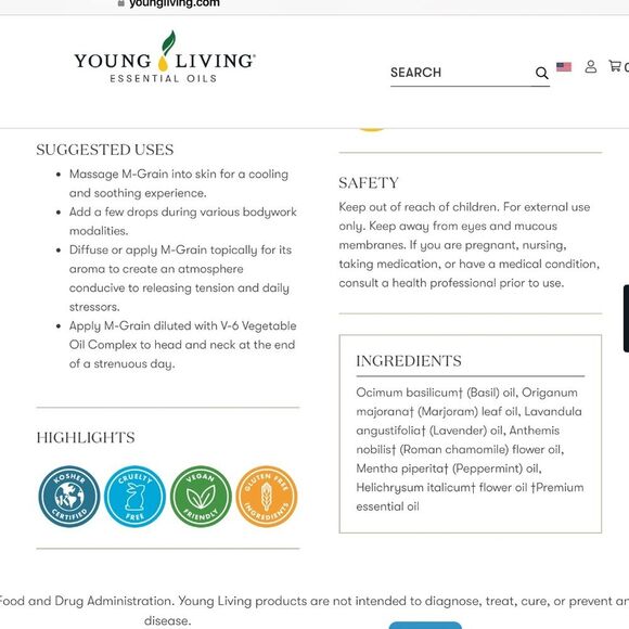 NWT Young Living Mind Over Matter M-Grain, Deep Relief and Peppermint Set - Picture 3 of 16